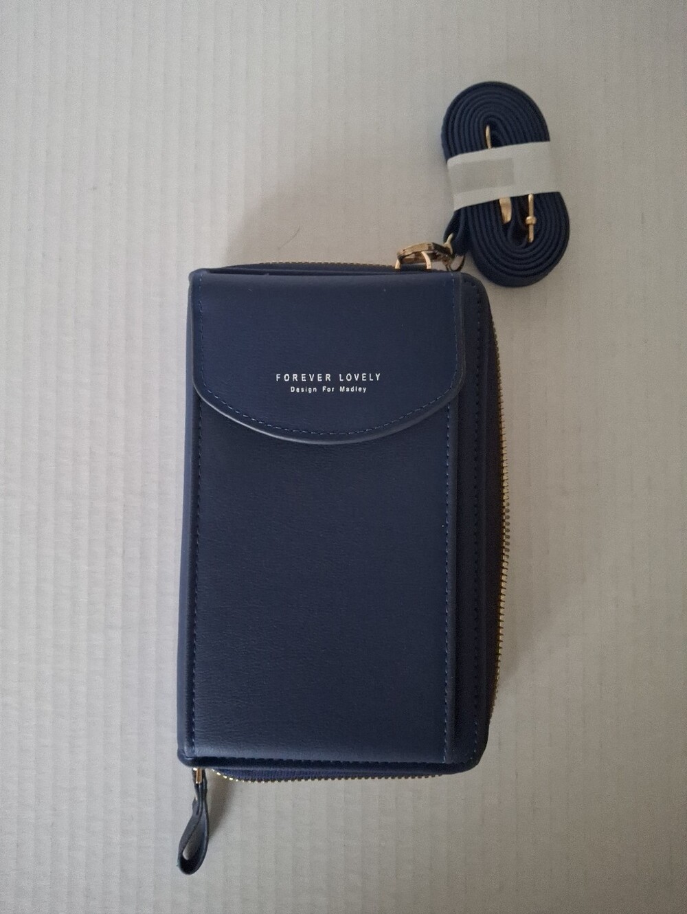 Forever Lovely Blue Crossbody Bag Compact Removable Strap Phone Wallet Purse